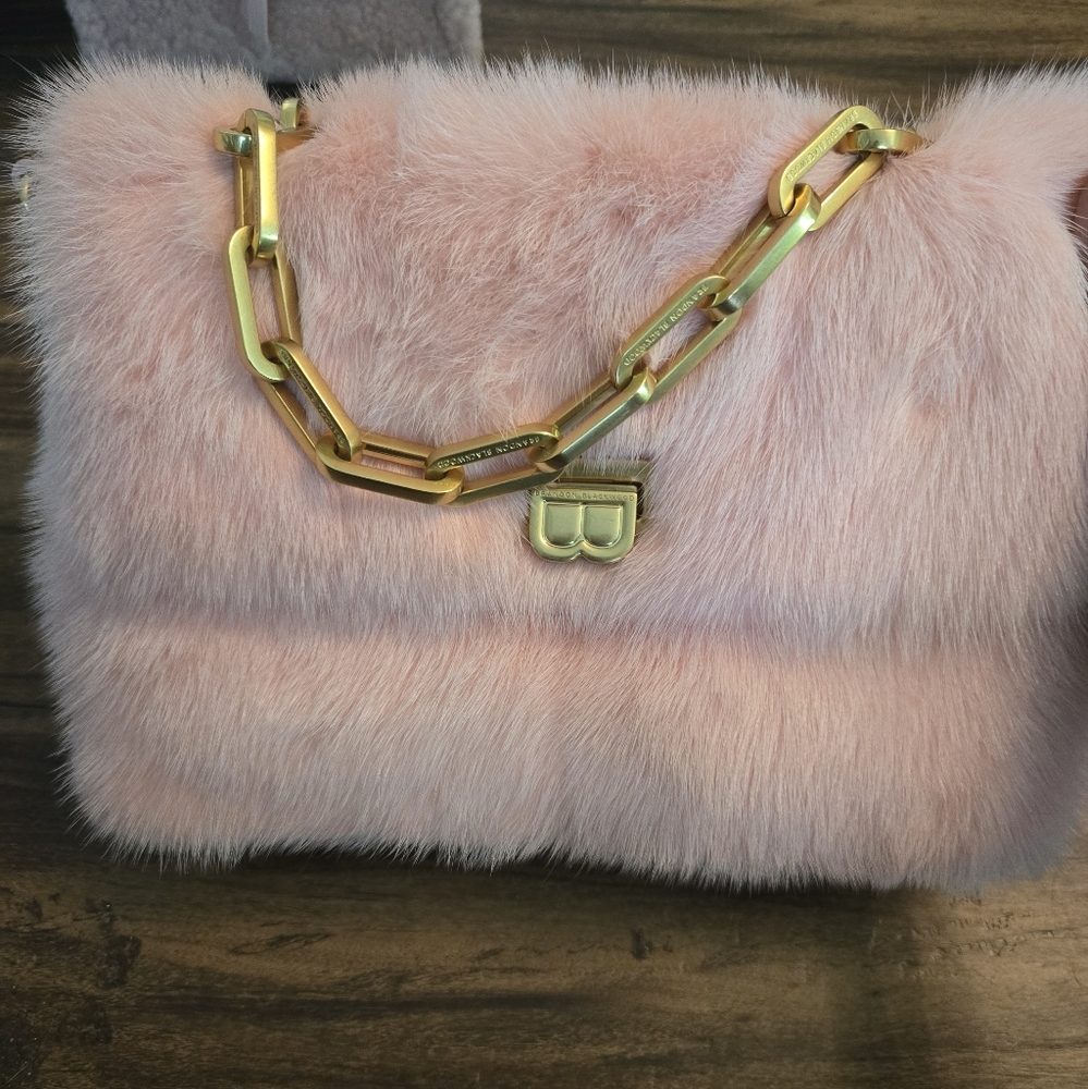 Brandon Blackwood Pink and Gold Lisa Crossbody Bag
